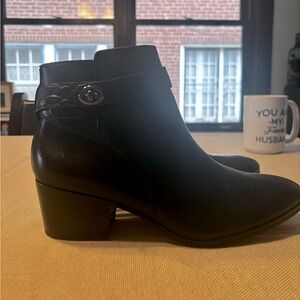 Coach leather booties